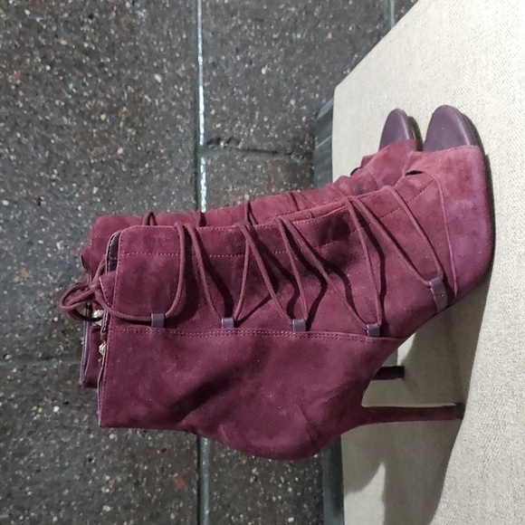 SAM EDELMAN ASHER SUEDE PEEP TOE HEELS SIZE 9 4 INCH HEELS GLADIATOR - Picture 1 of 13
